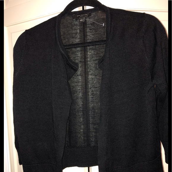 Ann Taylor Sweaters - Black linen blend shrug from Ann Taylor, size SP